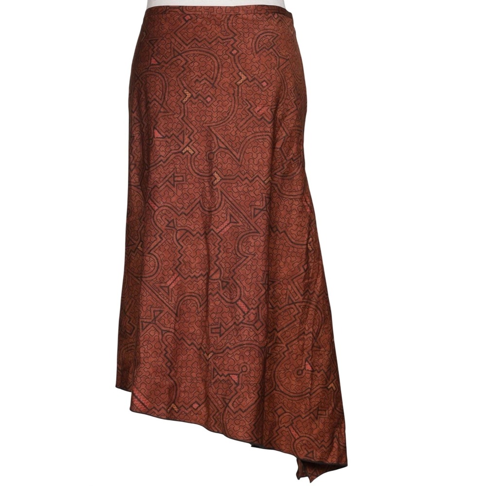 Peruvian Connection Skirt 16 /‎ XL Pima Cotton Maxi Midi Long Asymmetrical Brown